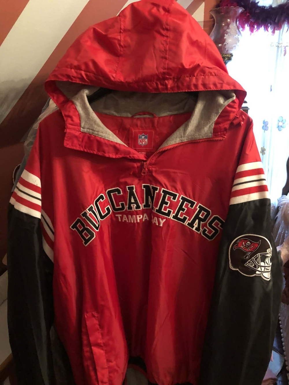 Vintage Tampa Bay Buccaneers NFL Pullover Half-zip Jacket XXL